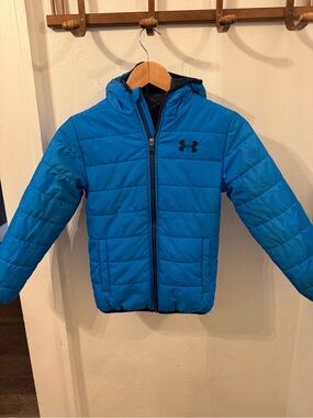 Under Armour Blue Jacket with Black Logo Trim